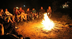 Evening Bonfire at Camp on Kenya Vintage Safari